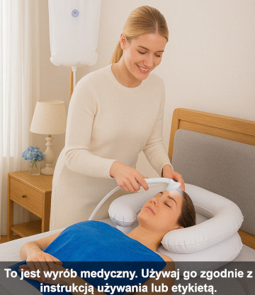 Pneumatyczna miska do mycia włosów na leżąco