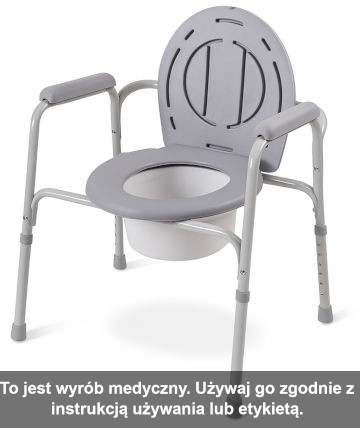 krzesło toaletowe z wysuwanym pojemnikiem