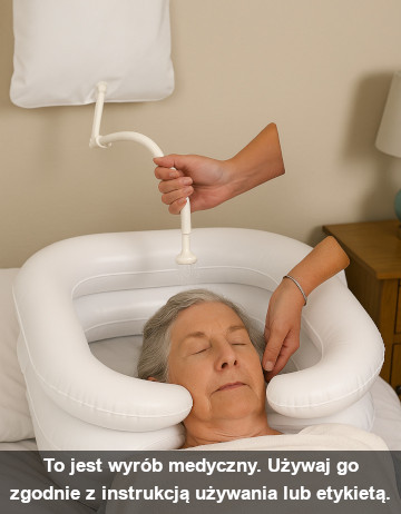 Mycie włosów osobie leżącej – miska