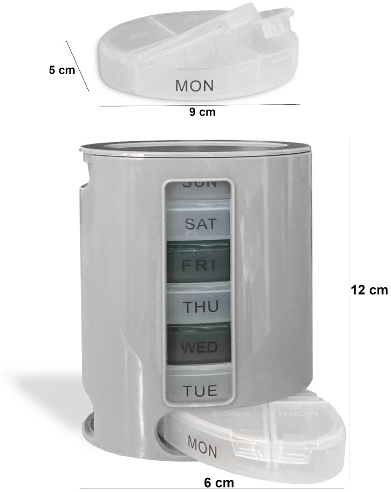 Pojemnik na tabletki dla seniorów kasetka pudełko na leki wymiary