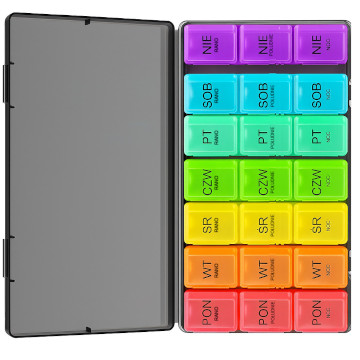 Pudełeczko na leki dla seniora, organizer