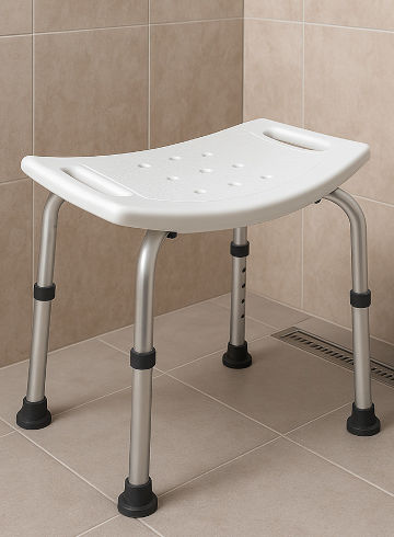 Taboret pod prysznic dla seniora z regulacją