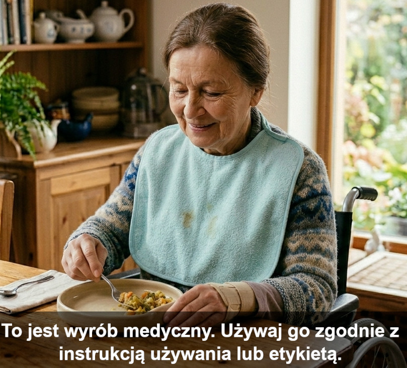 Talerz z wysokim rantem dla osób niepełnosprawnych